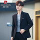Pierre Cardin Men's Casual Suit Jacket Slim and High-Level Korean Style Light Mature Style Business Small Suit Suit Top Single Trendy Green Top XL