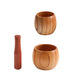 Traditional old-fashioned garlic mortar household garlic grinder manual garlic pounder jujube wood garlic jar medium jujube wood garlic pounder