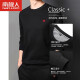 Nanjiren Knitted Sweater Men's 2020 Autumn and Winter Round Neck Pullover Plus Velvet Thickened Men's Sweater Bottoming Shirt Top JRZZS Black Embroidered XL