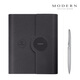 MODERN CREATIVE DESIGNMODERN多功能充电商务会议记事本A5活页定做内页刻字带充电宝的笔记本子公司定制logo高档办公文 A款灰色