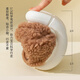 Yunshun children's cotton shoes winter style boys and girls home indoor non-slip warm plus plush fur shoes children baby cotton shoes coffee color 18-19 (shoe inner length 17cm)