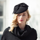 EE Winter New Original Design Australian Wool Top Hat Celebrity British Banquet Dress Hat Women Black M (56-58cm)