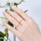 Safir gold ring women's pure gold 999.9 transfer bead women's ring fashion bright pearl ring 11# crown style about 0.9 grams