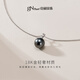 Jingrun Pearl Pendant Zhiran 18K Gold Seawater Pearl Pendant Round Tahitian Black Pearl Pendant Birthday Gift 11-11.5mm Free 18K Gold Chain Black