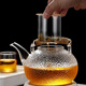 Magnolia incense high temperature resistant thickened glass tea kettle electric ceramic stove heating kettle household tea set tea kettle small tea kettle set golden beads 900ML (single pot)