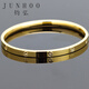 Junhong 18K rose gold plain gold rice-shaped pattern, fashionable and versatile royal concubine bracelet, oval glossy Valentine's Day 18K rose gold 3.3mm16#6g 54