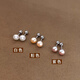 Core luxury pure s999 pure silver freshwater pearl earrings for women, pierced earrings, earrings for sleeping, no need to remove screws, small ear bone nails, single 4MM white (super mini)