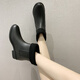 雨靴女时尚百搭雨鞋短筒防雨防滑水靴低帮成人外穿水鞋保暖防水鞋 绿色 36