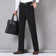 Binmuniao plus size trousers men's plus size trousers business casual suit trousers extra large elastic straight formal trousers black 43 (recommended 220Jin Jin equals 0.5 kg)
