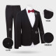 Lilang Men's Suit Suit Men's Slim 2021 Spring Nine-Point Pants Version Fashionable Groom Wedding Groomsmen Men's Suit Black (20CXF031XA) 185