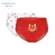 Optimized AimerKids children's underwear underwear modal bag girls mid-waist briefs (two-piece bag) AK1224171 red + printing ZS1160