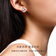 CRD Ke Laidi Spot Sparkling PT950 Platinum Mobius Earrings Platinum Gift for Girlfriend Birthday 2.30g
