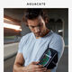 AGUACATE25 new sports mobile phone arm bag for men and women, running mobile phone arm bag for Apple 17, universal fitness wrist mobile phone bag, double pole gray (suitable for weight 100_160)