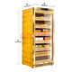 Meijing (raching) MON1800A intelligent horizontal solid wood constant temperature and humidity cigar cabinet humidifier Spanish cedar wood burl gold burl gold Spanish cedar wood shelf MON800A (0.82 meters high)
