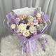 Baihuaguan Flower Express Flower Gift Purple Rose Gypsophila Bouquet Birthday Gift for Girlfriend and Wife Same-City Delivery Purple Charm | dyg55