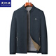 Man Jiangjie middle-aged and elderly men's spring and autumn thin jackets, 60-year-old middle-aged dad's casual loose stand-up collar tops, navy blue XL recommended 130-150 Jin Jin equals 0.5 kg