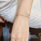 Fat Donglai's same K gold thin bracelet, niche handmade American 14K gold-filled niche design for women, simple gold-filled bracelet, 14K gold-filled ultra-fine 0.5MM open bracelet, ultra-fine