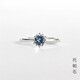 DR-FLVVS Topaz Ring Collection Activity Ring Tanzanite Women's Natural Colored Silver Ring 5mm Six-claw Peridot Simple One Opening Adjustable