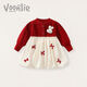 Fanhunting girls dress spring 2026 new style children's princess dress one-year-old baby dress catching Zhou Chunqiu red 100