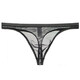 Men's sexy underwear, men's self-masking underwear, thong, men's thong, U convex transparent thin mesh, white, men's sexy thong, 1 pair M 100-110Jin Jin equals 0.5 kg (1 foot 9-2 feet 1)