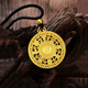 Fat Donglai's same style 18k gold eight-treasure compass pendant yellow l gold real gold ancient method inheritance Ping'an Blessing brand men's and women's necklace Xifu eight-treasure compass (+rope+beads)