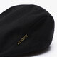 
Monnet hat men's summer new duckbill hat middle-aged and elderly casual daddy beret four seasons painter hat retro front hat black [letter copper label] one size (54-60CM)