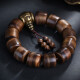 Yanyun Jewelry 15mm Agarwood Bracelet Handpieces Buddhist Beads Rosary Bucket Beads Six-Word Mantra Amulet Bracelet for Men and Women