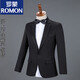 ROMON Performance Clothing Men's Suit Singer Host Dress Men's Adult Choral Clothing Performance Clothing Men's Black Jacket + Pants + Bow Tie XL 160Jin Jin is equal to about 0.5 kg