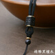 Crystal retro ebony six-character mantra hand-knitted lanyard pendant jade pendant necklace jade pendant hanging neck for men and women six-character mantra model black adjustable
