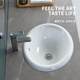 Taichung basin semi-embedded ceramic wash basin oval round above counter basin wash basin under counter basin wash basin 20 inch European style side + faucet set accessories