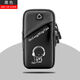 Ye Yu is suitable for running mobile phone arm bags, outdoor mobile phone bags, men's and women's universal arm straps, sports mobile phone arm sleeves, wrist bags, waterproof, black, enhanced temperament, Q version, newly upgraded 7.5 inches