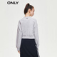 ONLY秋冬时尚休闲宽松落肩短款长袖短款卫衣女|12349S002 G11 浅灰花色 S 160/80A
