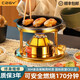CZGY Swiss single-person small hot pot gas stove self-service one-person and one-pot inflatable hot pot for household small commercial clubs Swiss style silver with eighth-generation stove core 16cm