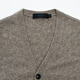 BONI/Boni wool cardigan men's autumn new product men's versatile vest sweater jacket warm comfortable casual sleeveless sweater JM634A41B shallow coffee 170