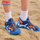 Li Ning Children's Sandals Boys Summer New Style Big Children and Teenagers Baotou Beach Shoes Sports Shoes Boys Shoes Navy Blue/Fluorescent Orange 37 Inner Length Approximately 24.2cm Suitable for Feet Length 23.2cm
