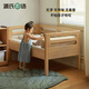 
Genji Wooden Children's bed Simple solid wood crib with guardrail Splicing bed without paint Simple multi-functional baby bed Splicing bed + J96 mattress 0.7*1.4m