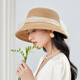 Siggi hat women's spring and summer straw hat sun protection Hepburn style seaside vacation elegant top hat mesh celebrity sun hat sun protection hat Bencao rice 57cm
