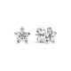 PANDORA sparkling snowflake earrings 925 silver star inlaid design high fashion birthday gift for girlfriend