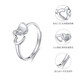 Mengjinyuan platinum ring PT950 heart-to-heart platinum ring romantic love index finger ring women's birthday gift