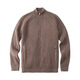 Mr. Bu Zipper Design Hitzeschloss warme Wolle Strickjacke Frühling und Herbst Leicht Luxus Windschutzkragen Pullover Männer BT12155 Klavierschwarz S (165)
