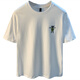 Romon high-end light luxury trendy brand short-sleeved T-shirt for men 2025 summer new round neck half-sleeved printed loose T-shirt top 9906 white T-shirt + 305 white T-shirt M