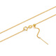 Meluxe 18k gold necklace for women, Chopard chain, k gold clavicle chain, adjustable chain, birthday gift for wife, yellow 18K gold, about 1.5g 0.1g/45cm