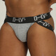 The long night boys' sexy sexy thong sexy empty back U convex bag breathable sexy low-waist men's double-butt underwear gray M