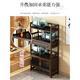 Qiao Tongjiang new Chinese style solid wood ancient rack ornaments tea rack storage rack Duobao Pavilion display cabinet tea set tea cup storage shelf walnut color three-layer middle draw with door 70 length reinforcement