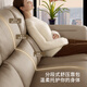 
Gujia Home (KUKA) Zero-Back Wall Modern Functional Leather Sofa Living Room 6196 Napa [Oak Coffee] 3 people 2 electric belt overturned