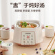 SUPOR electric stew pot, water-proof stew pot, household use for 3-4 people, large capacity soup pot, stew pot, electric stew pot, 5 gallbladders in one pot, porridge cooker, food supplement pot, electric steamer, multifunctional, 4.5L white ceramic inner pot, 2.5L+0.5L*4 2.5L