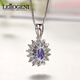 MHFDO necklace women's tanzanite blue gemstone pendant high-end jewelry 520 birthday gift customization 5 processes 1.9 carat tanzanite pendant 5A grade