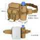 Zhihui Mobile Phone Waist Bag Leg Bag Outdoor Multifunctional Mobile Tactical Waist Bag Travel Mountaineering Tool Bag Water Bottle Shoulder Bag Cycling Fishing Lure Bag Chest Bag Detachable Leg Bag Khaki 1
