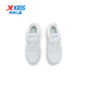 XTEP (XTEP) white shoes, children's shoes, children's cotton shoes for boys and girls, leather surface plus velvet, warm, non-slip, wear-resistant, Velcro cotton shoes, new white/new metallic silver 27