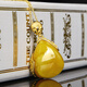 Famous Po Shijia Famous Po Shijia beeswax pendant S925 silver gold-plated pendant with shape necklace Baltic Sea natural amber women's chain
